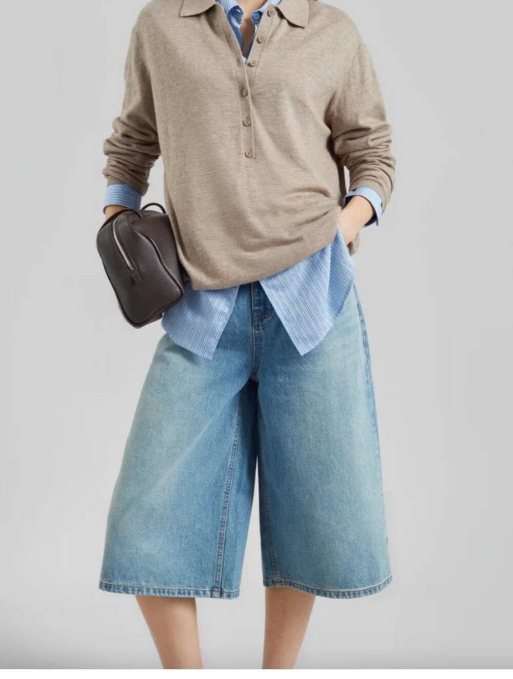 The Frankie Shop- Brunoy Denim Culottes  Zise S